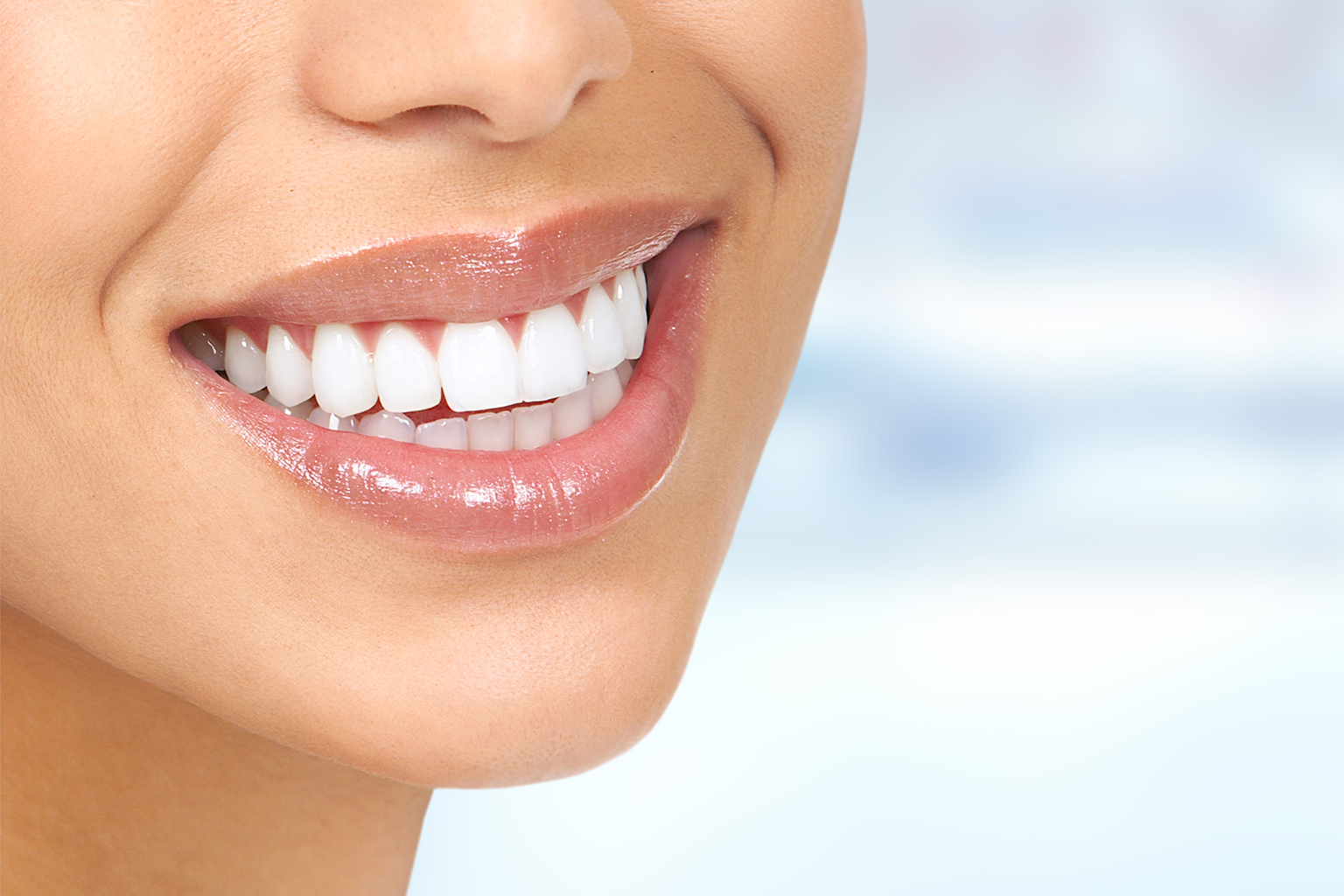 close up of woman's smile