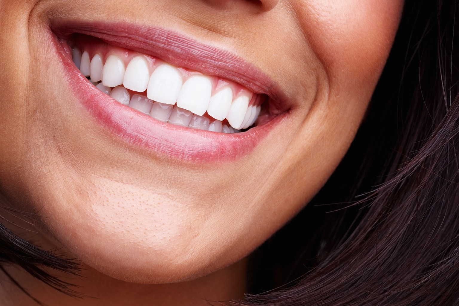 close up of woman's smile