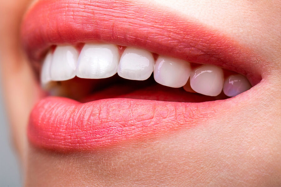 close up of woman's smile