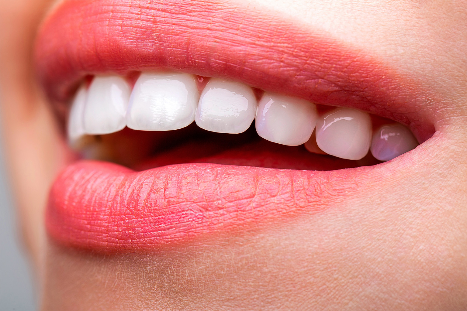 close up of woman's smile