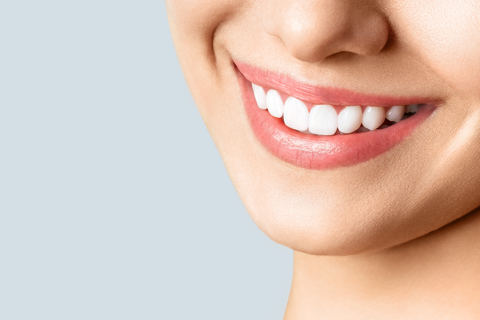 close up of woman's smile